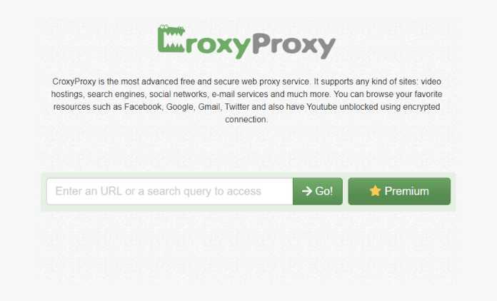 Croxyproxy access